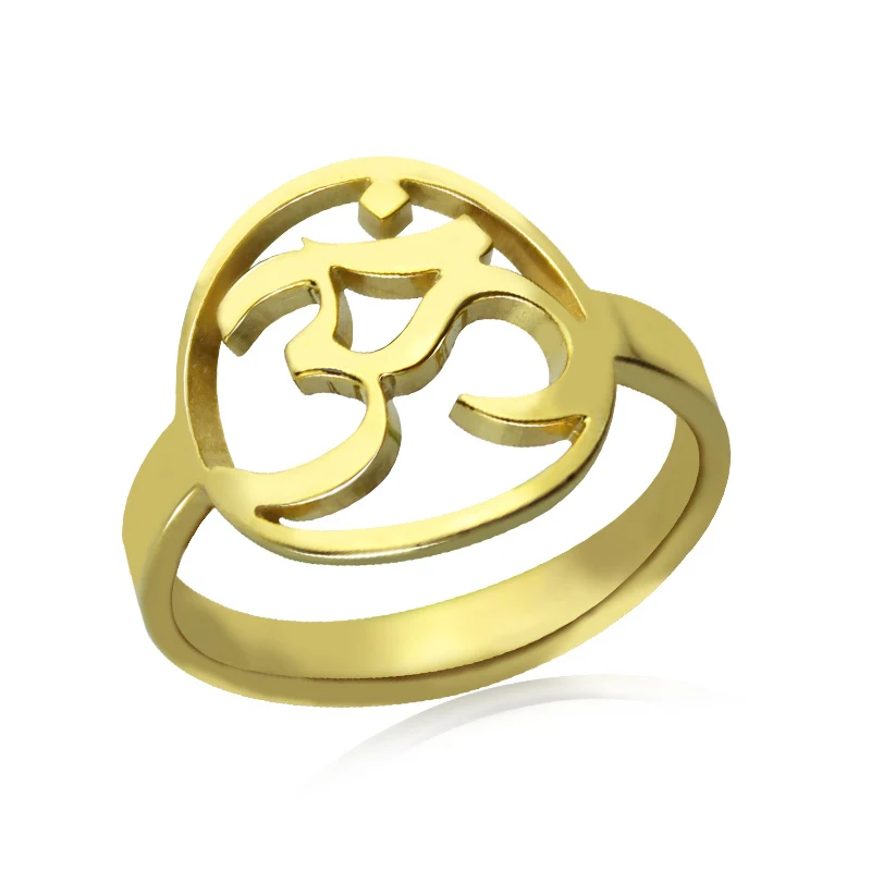 Namaste Yoga Gold Color Om Ring Yoga Ring Yoga Jewelry Bring You Peace