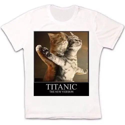 

Titanic Cats New Version Funny Kitten Retro T Shirt 804