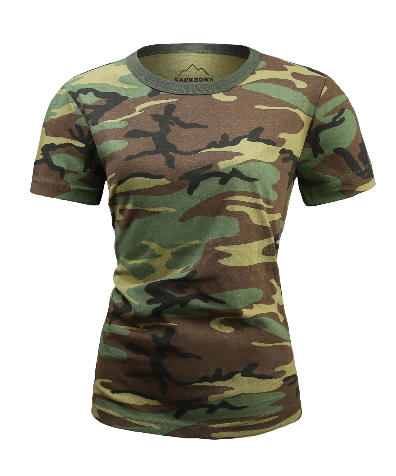 

Womens Ladies Army Style Gym Training Running Boot Camp Camo T-Shirt Top Tee