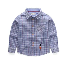 Новые детские рубашки для мальчиков, модная повседневная рубашка в клетку для мальчиков, блуза для малышей, рубашки для маленьких девочек, детская демисезонная Одежда для мальчиков 3-9 лет