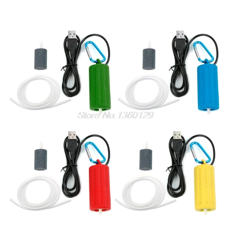 Портативный Миниатюрный аквариум с USB аквариумом кислородный воздушный насос