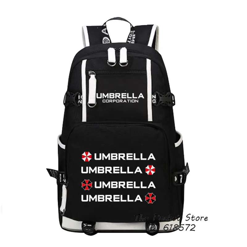 

High Quality Game Resident Evil Biohazard Umbrella Company Military Backpack Laptop Backpack Canvas Travel Bags School Backpack