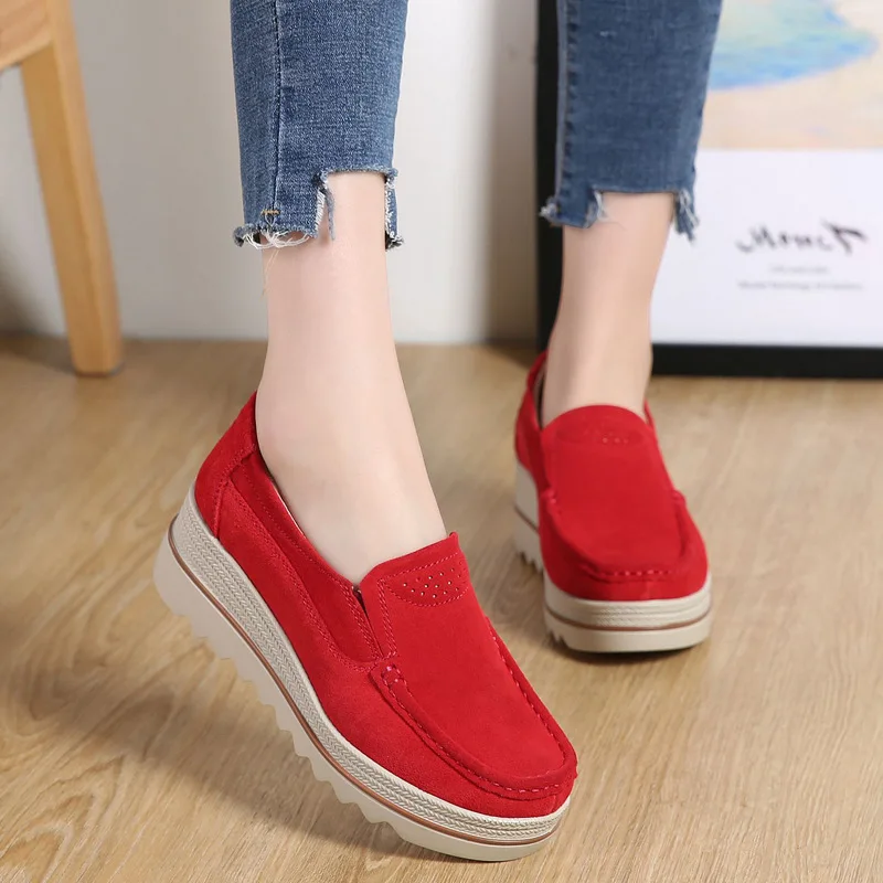

Women casual shoes loafers 2019 new round toe solid female sneakers breathable women shoes flats plus size zapatos de mujer