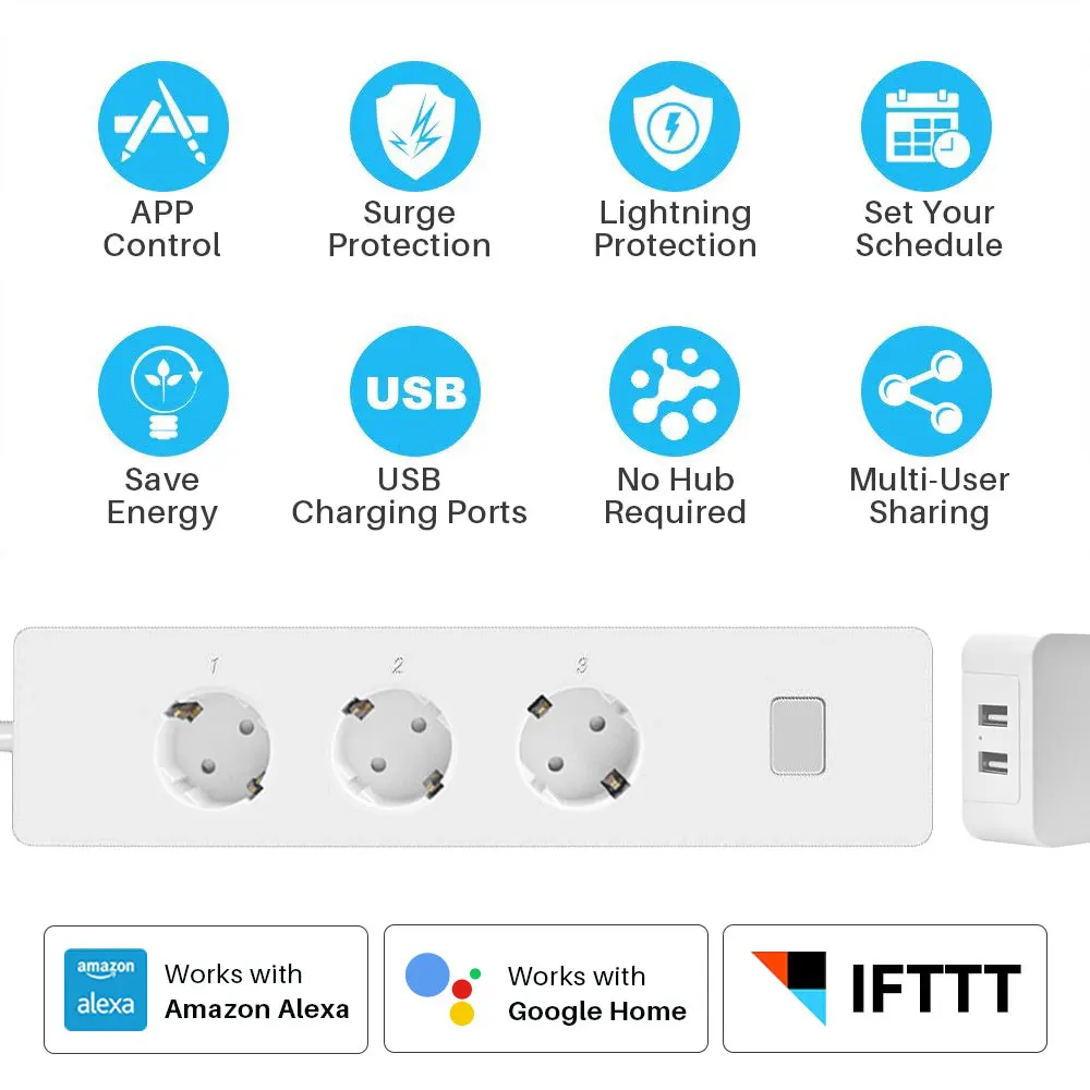 Wifi Smart Power Strip EU Socket(2)