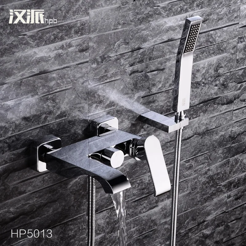 

New full copper hot cold bath faucet, triple bath, shower head