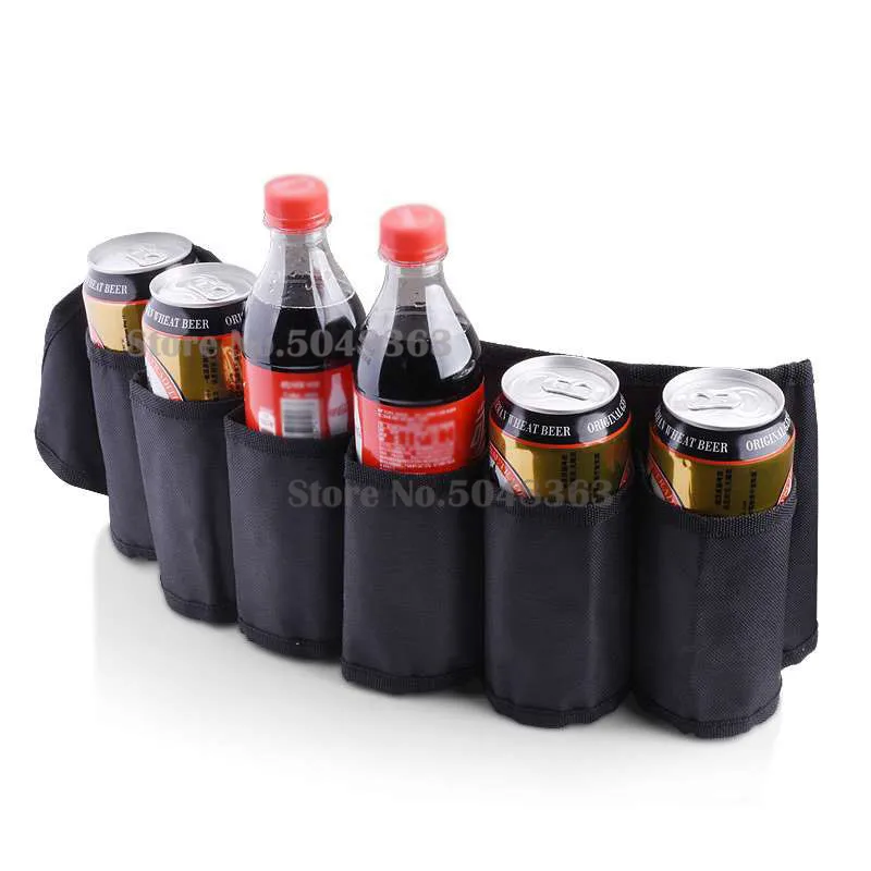 6 Pack Beer Soda Drink Camo Belt Holster Outdoor Bottle Holder Hunting Tactical For Lovers | Спорт и развлечения
