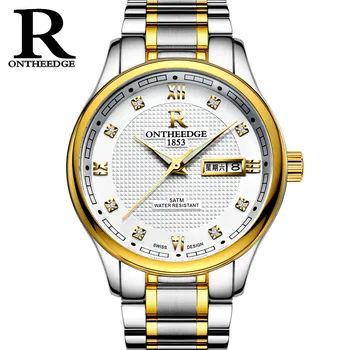 

Relojes High quality New Luxury Business Full Steel Quartz Watch Men Double calendar Roman Numerals Luminous Waterproof Watch Ch