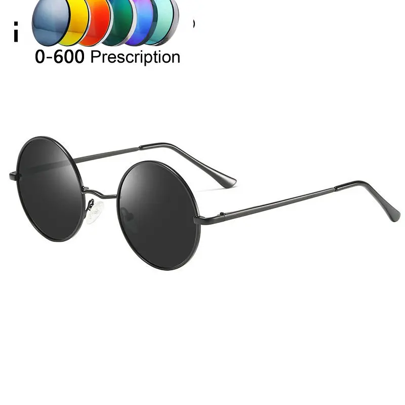 Диоптрий готовой близорукость поляризованных солнцезащитных очков Для мужчин Для женщин очки для близоруких Модный Круглый Для мужчин вождения очки UV400 NX