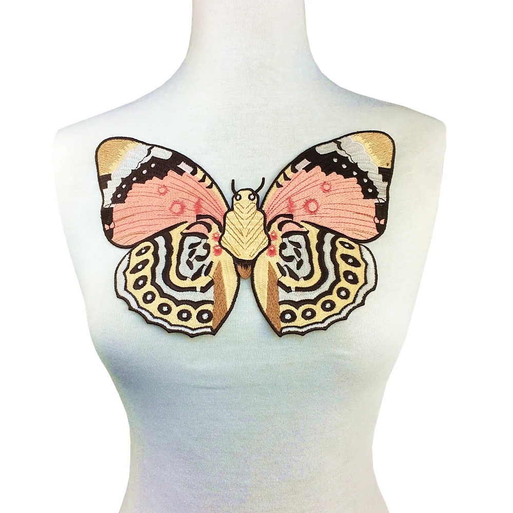 2pc Sew On Butterfly Embroidery Patch Embroidered Applique Butterflies Insect Patches Appliques
