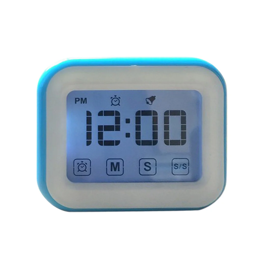 Minutes/Sec/Hour Kitchen Timer Cooking Analog Count Alarm Clock,Battery Power, LCD Touch Screen