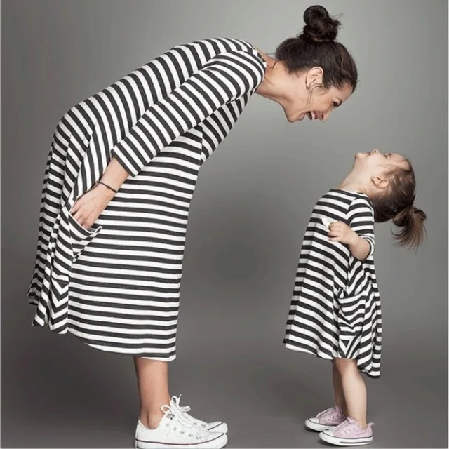 

Fashion Mom and Child Family Fashion Same Kit Little Girl Clothes Mom and Daughter Clothes Baby Clothes Mom and Daughter Dress