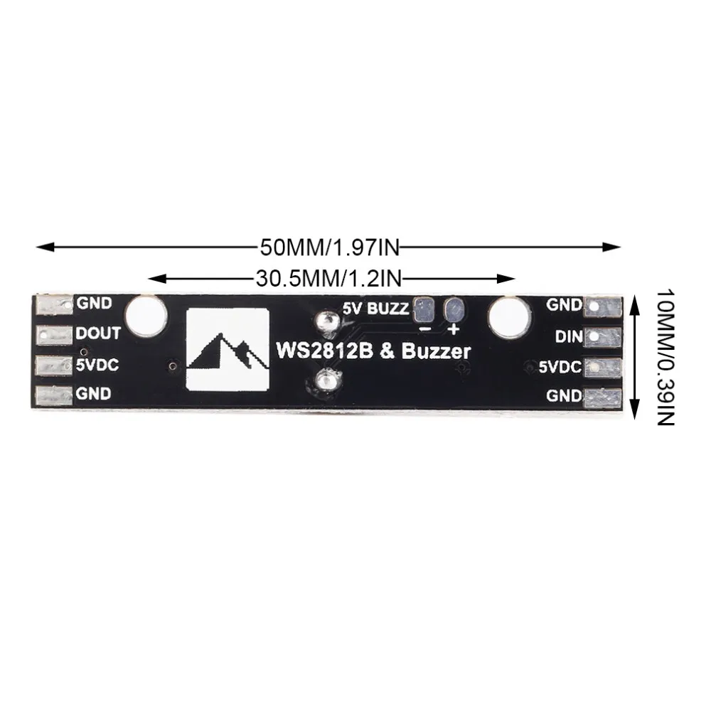 

Matek WS2812B LED & 5V Active Buzzer 6xRGB LED Indicator for NAZE32 F3 FLIP32 CC3D Skyline32 Flight Controller DIY Drone