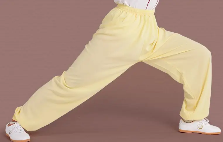 7 цветов унисекс Мужские и женские тайчи брюки taijiquan Весна и лето брюки боевые искусства кунг-фу спортивные брюки