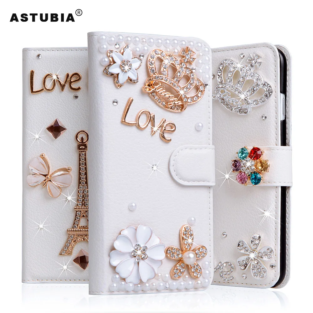 

Luxury Rhinestone cases For Asus Zenfone 4 Max ZC554KL Wallet PU Leather Cover Filp Card Slot Stand Diamond Phone Bags