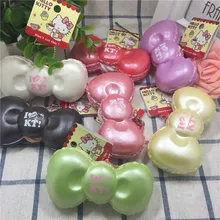 wholesales 70pcs lot New slow rising hello kitty bow squishy kuwaii squishy toys cell phone charm