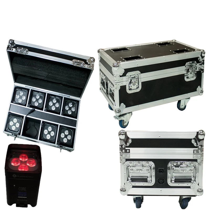 

8X LOT Rasha New Arrival Core Hex 4*18W APP Freedoom Battery Operated Chargeable 6in1 RGABW UV LED Par Light Stage Par Projector
