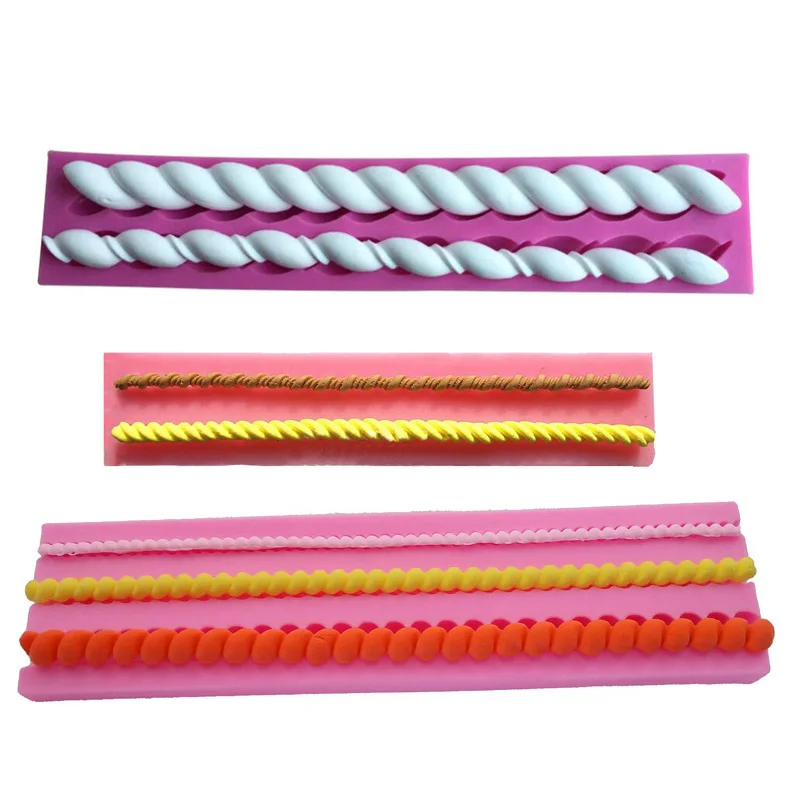 

Free shipping hemp rope sugar cooking tools fondant DIY cake silicone moulds chocolate baking decoration candy Resin craft