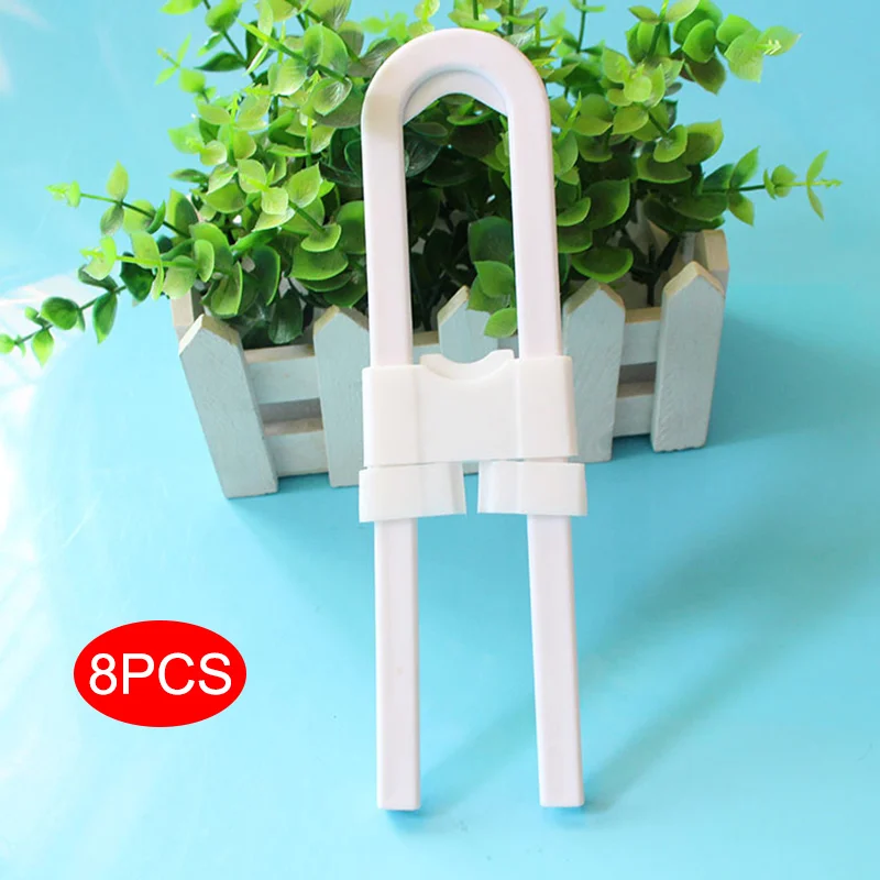 8 قطعة الأطفال U على شكل البلاستيك سلامة انزلاق أقفال مقابض للخزانة 998 8 قطعة الأطفال U على شكل البلاستيك سلامة انزلاق أقفال مقابض للخزانة 998