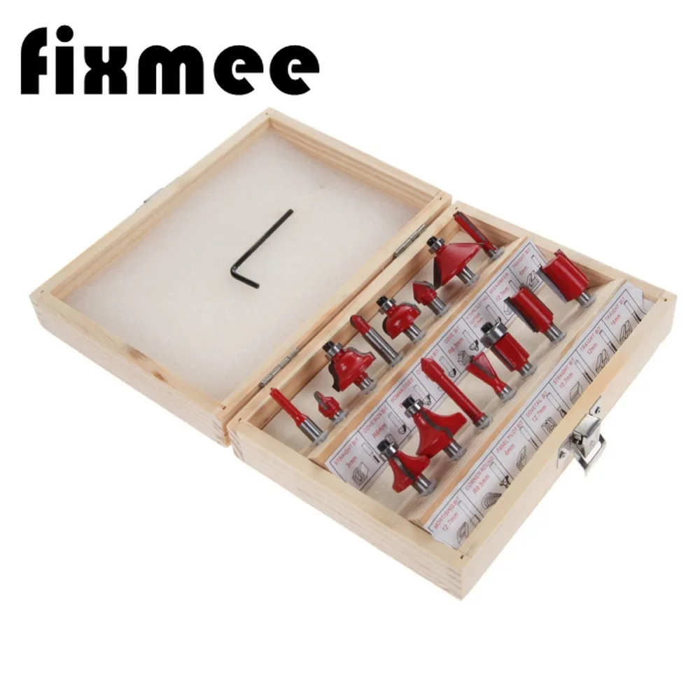  15Pcs/Set Milling Cutter Machine Tools Set Router Bit for Wood Cutters Carbide Shank Mill Milling W