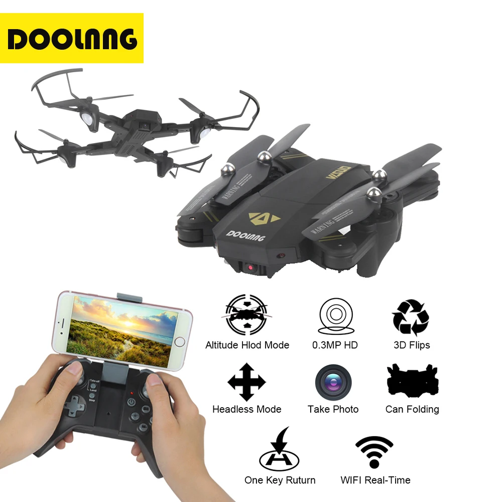 

DOOLNNG XS809HW XS809W Mini Drone Camera Foldable Quadcopter Drones With Camera HD WiFi FPV Altitude Hold RC Helicopter