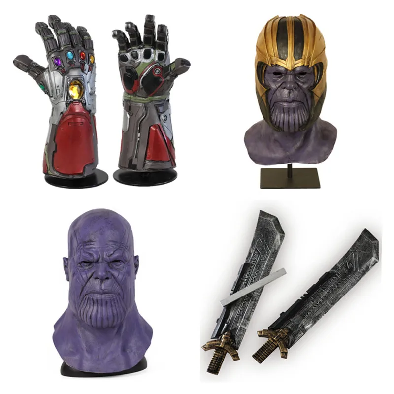 Перчатки из латекса для косплея Endgame Железный человек бесконечная Gauntlet Hulk маска