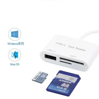 

New Type-c Card Reader Multi-functional Portable Practical Durable Card Reader For iPad to HDMI Adapter USB Cable Connector