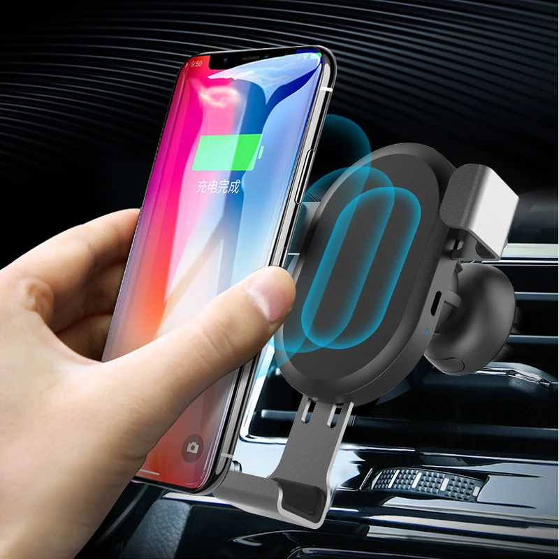 

Car Mount Qi Wireless Charger For iPhone X 8 Plus Quick Charge Fast Wireless Charging Pad Car Holder Stand For Samsung S8 S9 S7