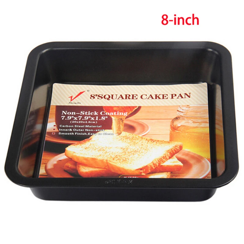 Factory Wholesale 8 Inch Square Non Stick Metal Cake Baking Pans