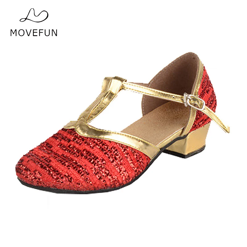 Movefun/Новая летняя танцевальная обувь для женщин, Современные бальные туфли для латинских танцев, женские туфли для танцев на квадратном
