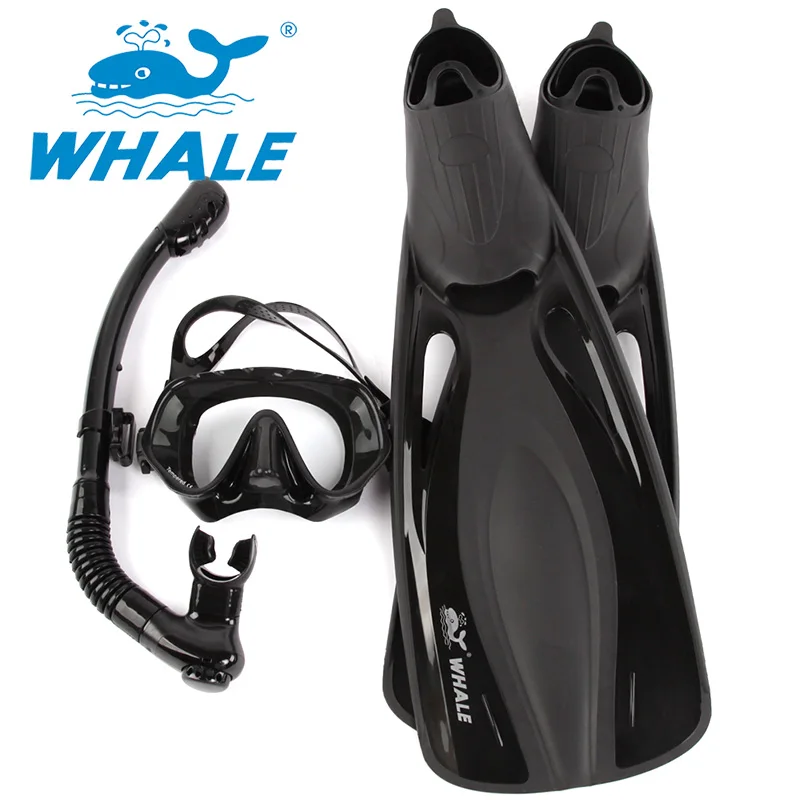 Whale Brand Professional Diving Fins Set Diving Snorkel Mask Gears
