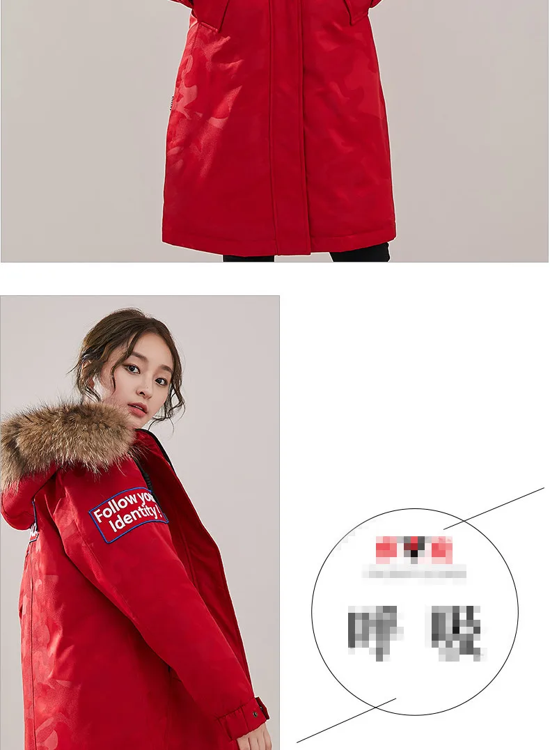 AYUNSUE, пуховик для женщин, с капюшоном, корейское пальто, зимнее пальто для женщин, с воротником из меха енота, Спортивная парка, Канада, парки, Mujer, MY1531