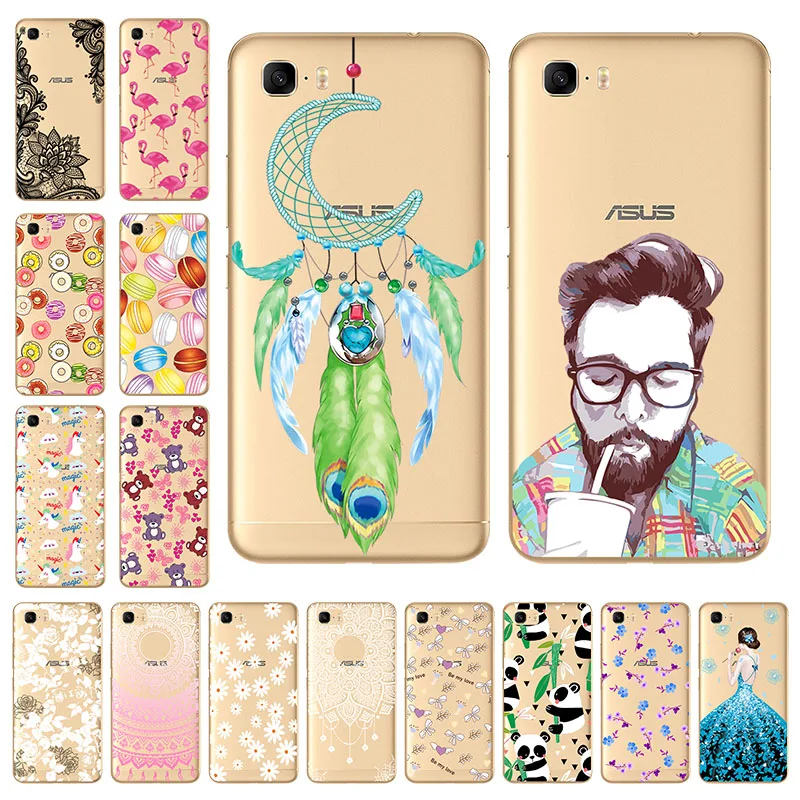 

For Asus Zenfone Pegasus 3S Max ZC521TL Case Silicone Painting Clear TPU Soft Back Cover For Zenfone Pegasus 3 S Max ZC521TL Bag