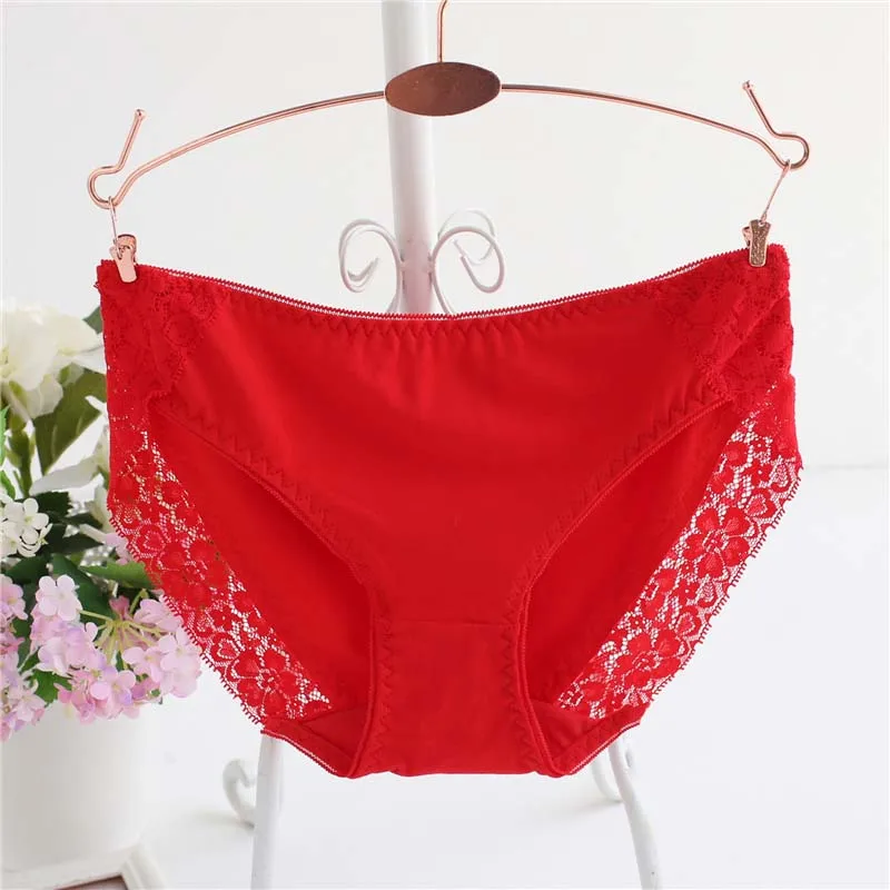 Plus Size M-3XL Women Cotton Underwear Sexy Lace Briefs Transparent For Womens Seamless Underpant Ladies Bikini Panties Lingerie (7)