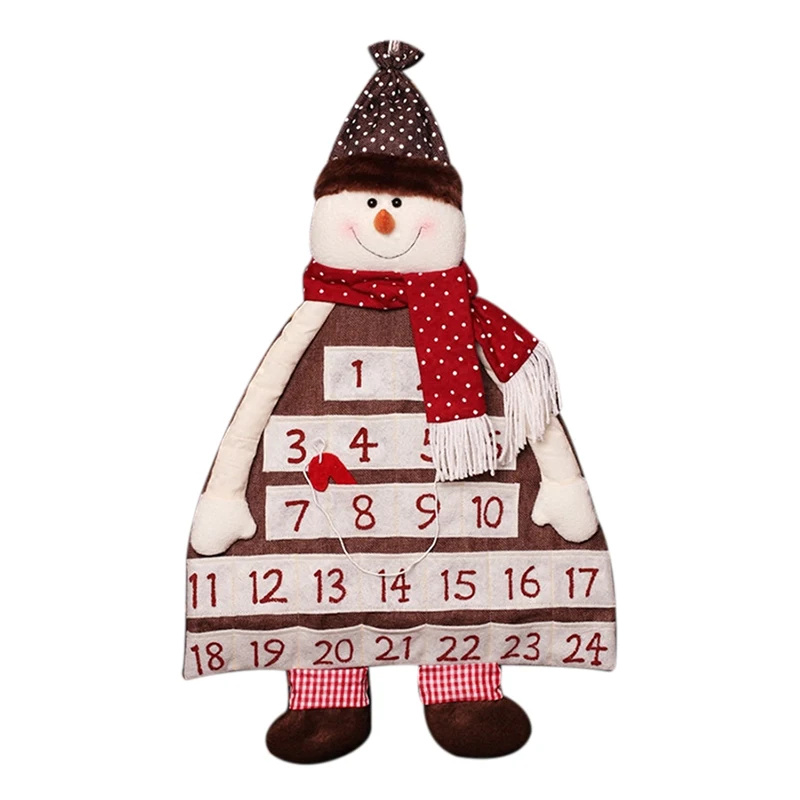 

Christmas Advent Countdown Calendar Deocration For Home Ornament Gift Bags Cloth Calendar