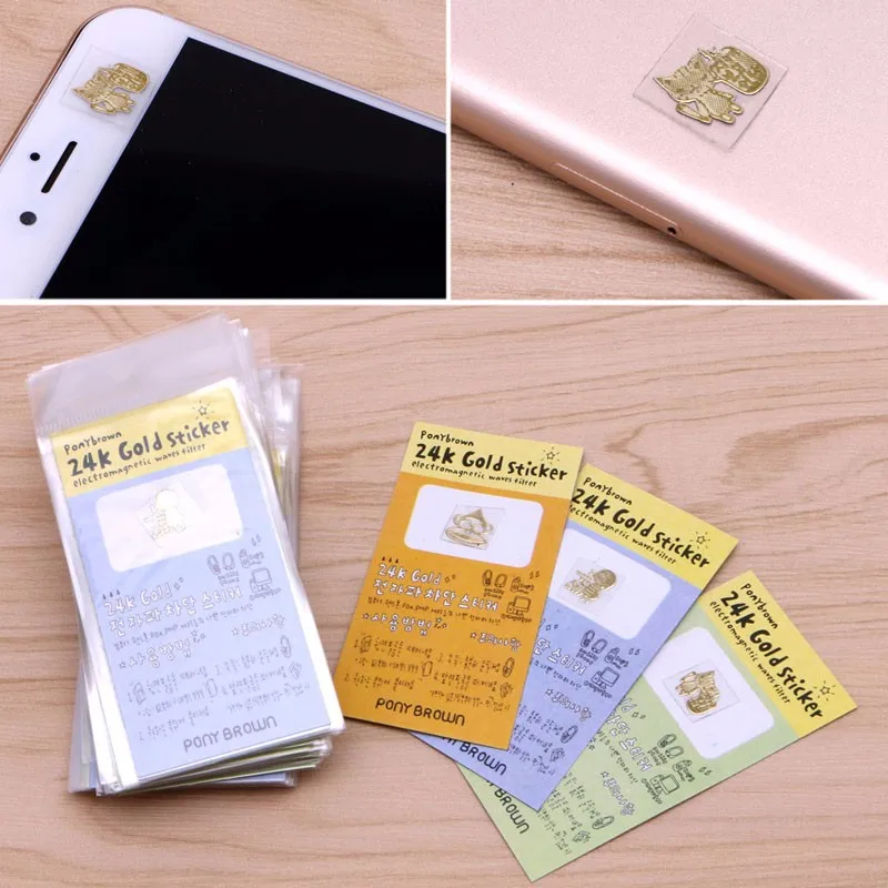 

Korea Cartoon Anti-radiation 50PCS Gold-plated Mobile Cell Phone Camera Stickers