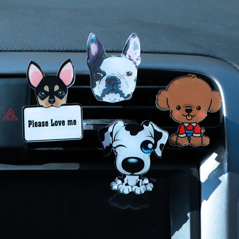 

Cartoon Dog Car Outlet Perfume Cologne Lavender Lemon Ocean Peach Supplement Natural Scent Automobiles Air Freshener Decoration