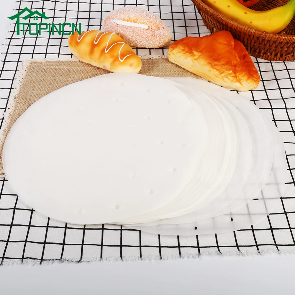

Hot Sale 50Pcs Bamboo Steamer Dim Sum Paper Non Stick Under Steam Mat Home Kitchen Restaurant Use Steamer Cooking Papers 3 Sizes