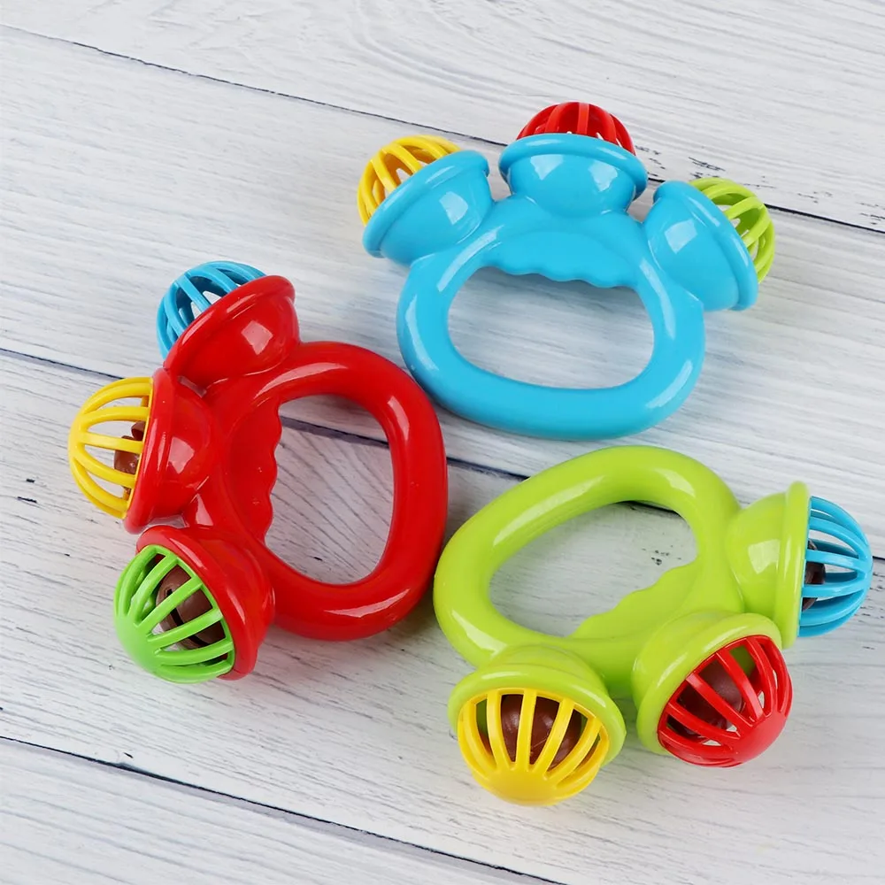 

1Pcs Colorful Plastic Lovely Baby Rattles Toy Musical Educational Toy for Baby Children Hand Shaking Bells Rattles Toy