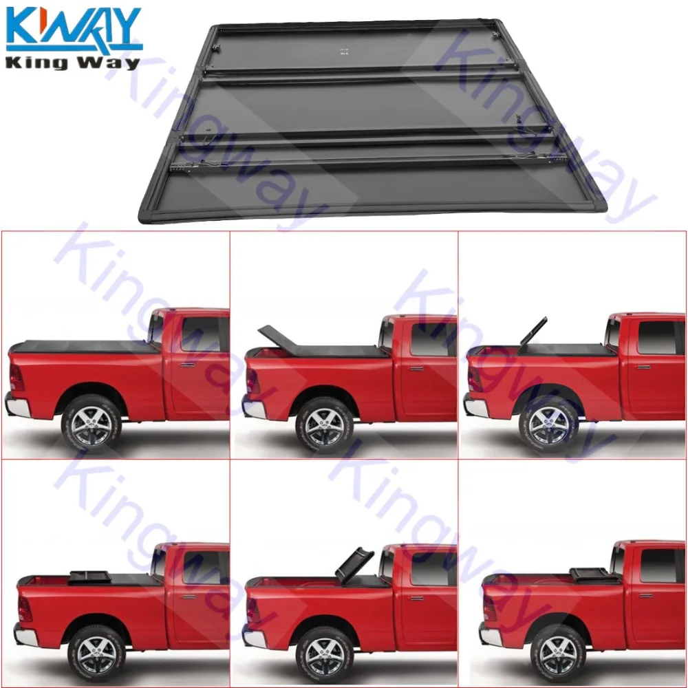 King Way-для 2009- Dodge Ram Crew Cab 5'7 5'8 кровать три-складной Pro Tonneau Tonno чехол