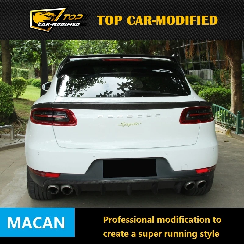 

Free shipping 2014 up CARBON FIBER MIDDLE SPOILER WING (3 PCS) FOR PORSCHE MACAN