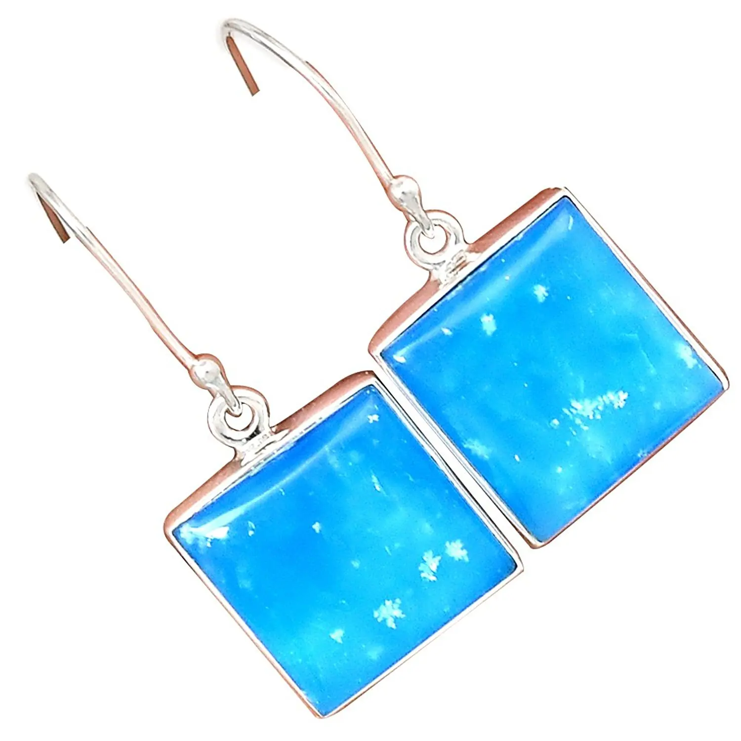 

Lovegem Genuine SMITHSONITE EARRING 925 Sterling Silver,34 mm, AE1673