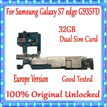 Для samsung Galaxy S7 Edge G935FD материнская плата с двумя sim-картами, оригинальная разблокированная для Galaxy S7 Edge G935FD логическая плата