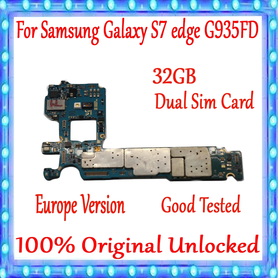 Для Samsung Galaxy S7 Edge G935FD материнская плата с двумя sim картами 100% оригинальная