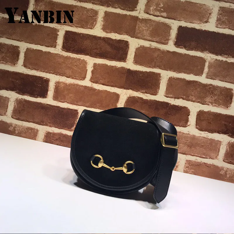 

2018 new Luxury Brand Women's Waist Bag Female Round Belt Bag Fashion Retro Personality Free shipping real leather