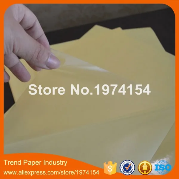 100 X A4 PVC Sticker Vinyl Sticker Transparent Clear Sticker For Laser Printer