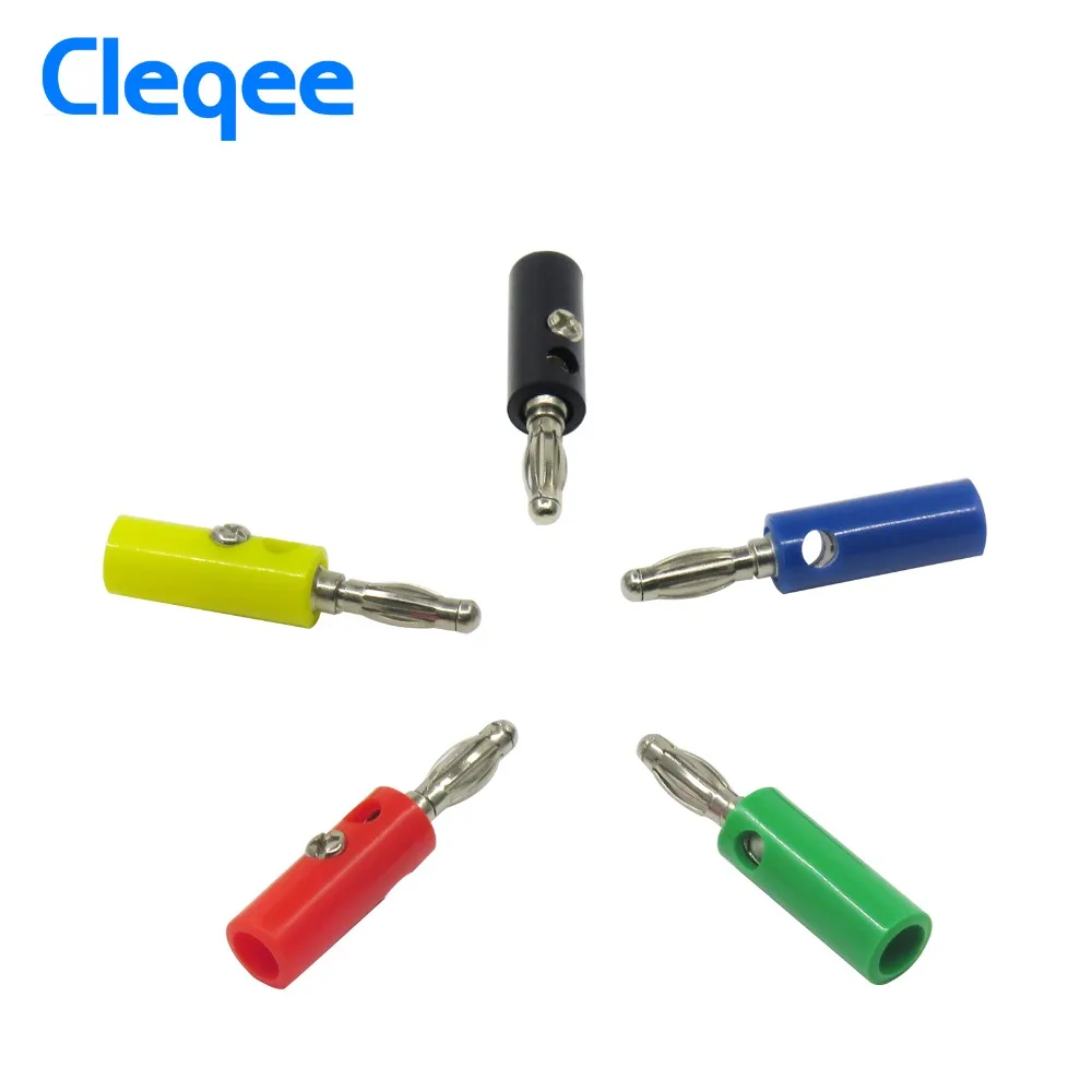 Cleqee P3003 10 шт. 4 мм банановый штекер Адаптер для аудио динамика 5 цветов|Детали