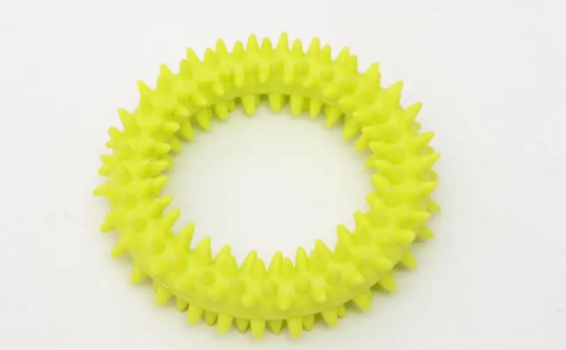 Dog Biting Ring Toy Dog Soft Rubber Molar Toy Pet Bite Cleaning Tooth Toy Increase The Intelligence Of Pets Tool