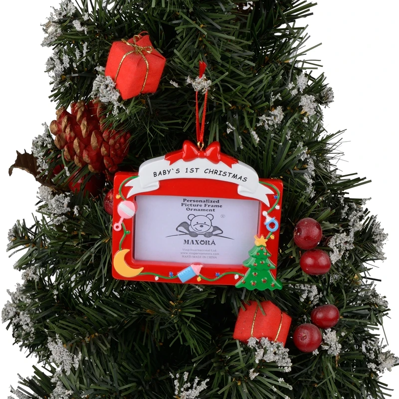 Wholesale Resin Baby First Picture Frame Christmas ornaments Personalized Gifts For Baby, Home Decor, Christmas celebration