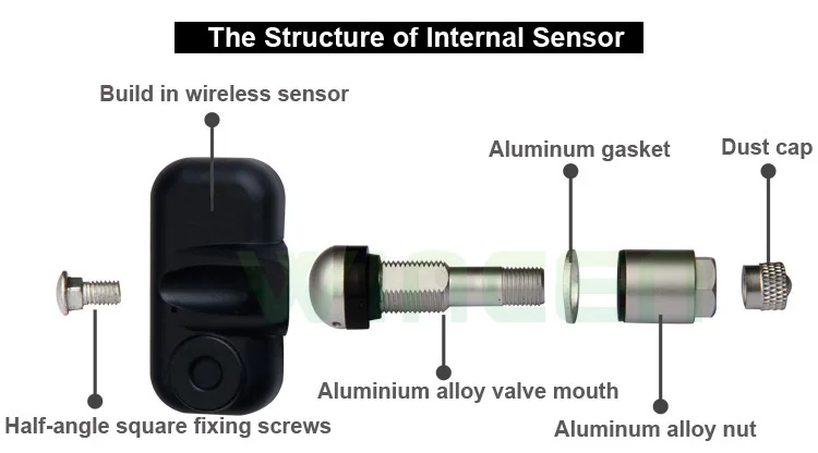 Беспроводной автомобильный TPMS внутренний датчик для OEM TPMS высокое давление Высокая температура быстрая утечка сигнализация Срок службы батареи более 5 лет