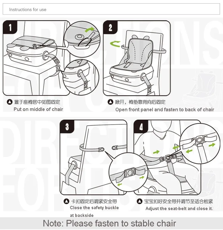 Fashion 2 in 1 Multifuntional Portable Baby Chair Seat Safety Belt Feeding Puff High Chair Harness Cover Diaper Nappy bag 13